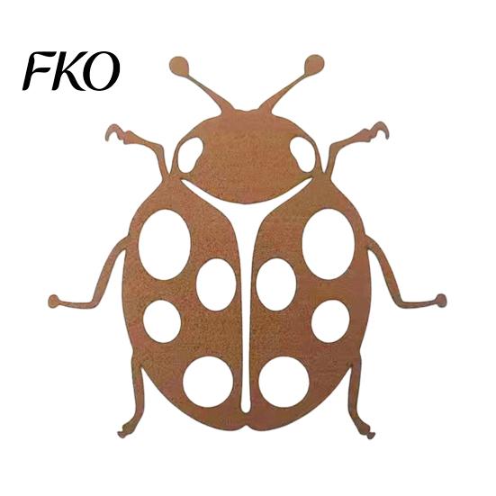 Garden Ladybug Wall Decor Metal for Outside, Cute Ladybugs Yard Art Lawn Artistic Craft Ornaments, Sculptures & Statues, Outdoor Fence Decorations