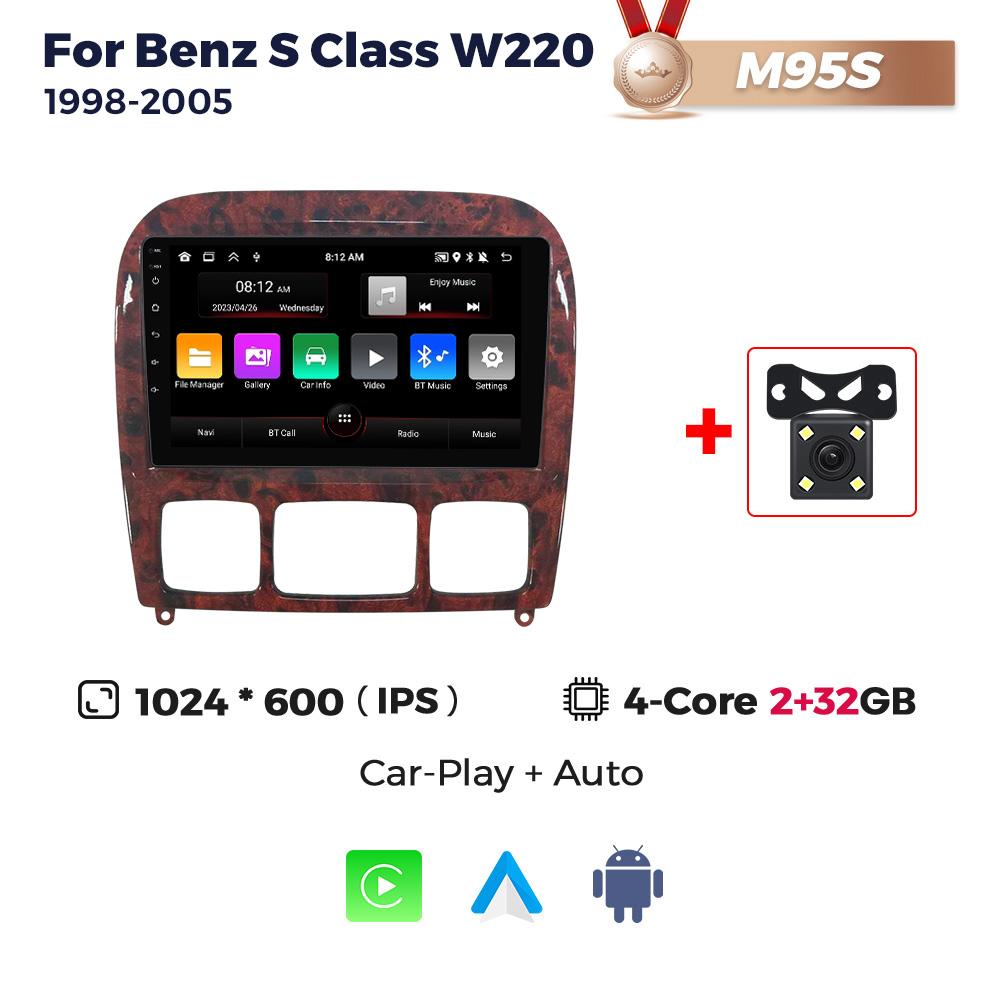 Navifly 2Din Android автомобильный радиоприемник мультимедийный плеер GPS для Mercedes Benz S Class W220 S280 S320 S350 S400 S430 S500 S600 1998-2005