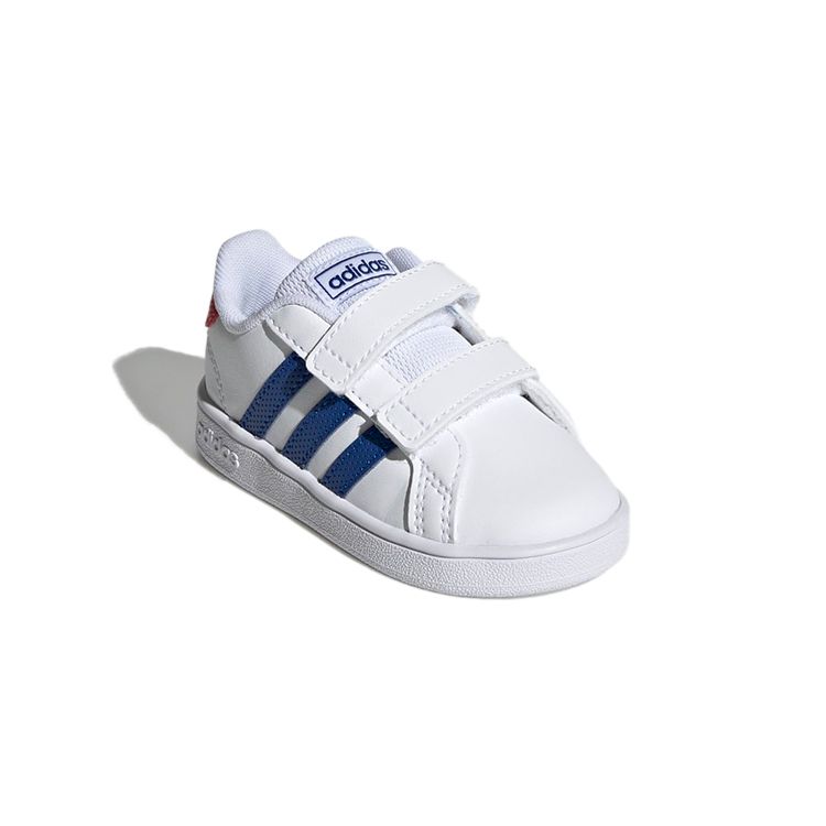 adidas Grand Court I Белые королевские синие детские кроссовки Cloud-White Vivid-Red GX5749