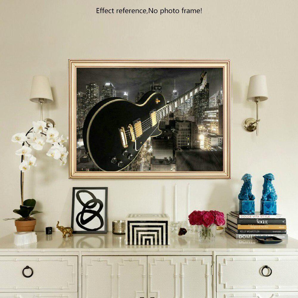 Diamond Diy 5d Painting Cartoon Guitar Diamond Embroidery Picture Of Rhinestone