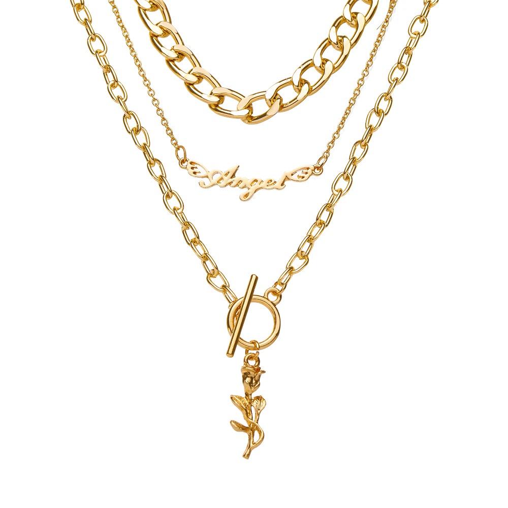 iF ME Модное многослойное золотое ожерелье, кулон с замком и бабочкой, змеей, цепочка, колье, женские ювелирные аксессуары