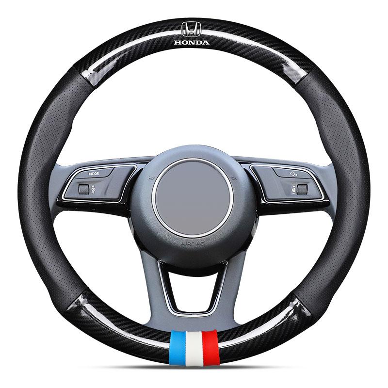 Car Steering Wheel Cover Breathable Anti Slip PU Leather Steering Cover For Honda Civic Varadero Xl1000 Xadv 750 Forza Shadow Vt600 Auto Accessories