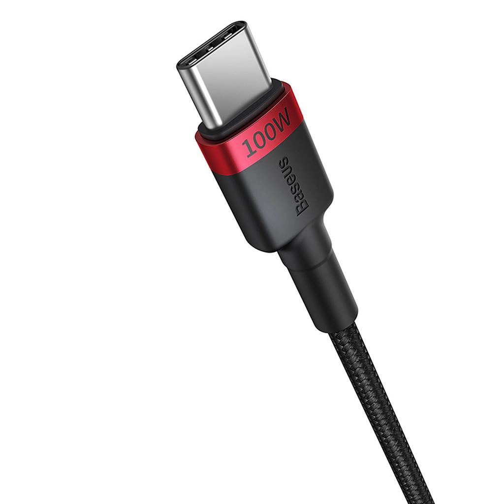 Baseus Cafule Usb-C / Usb-C Cable 100W 1 M - Red-Black And Black-Gray (2 Pcs.)