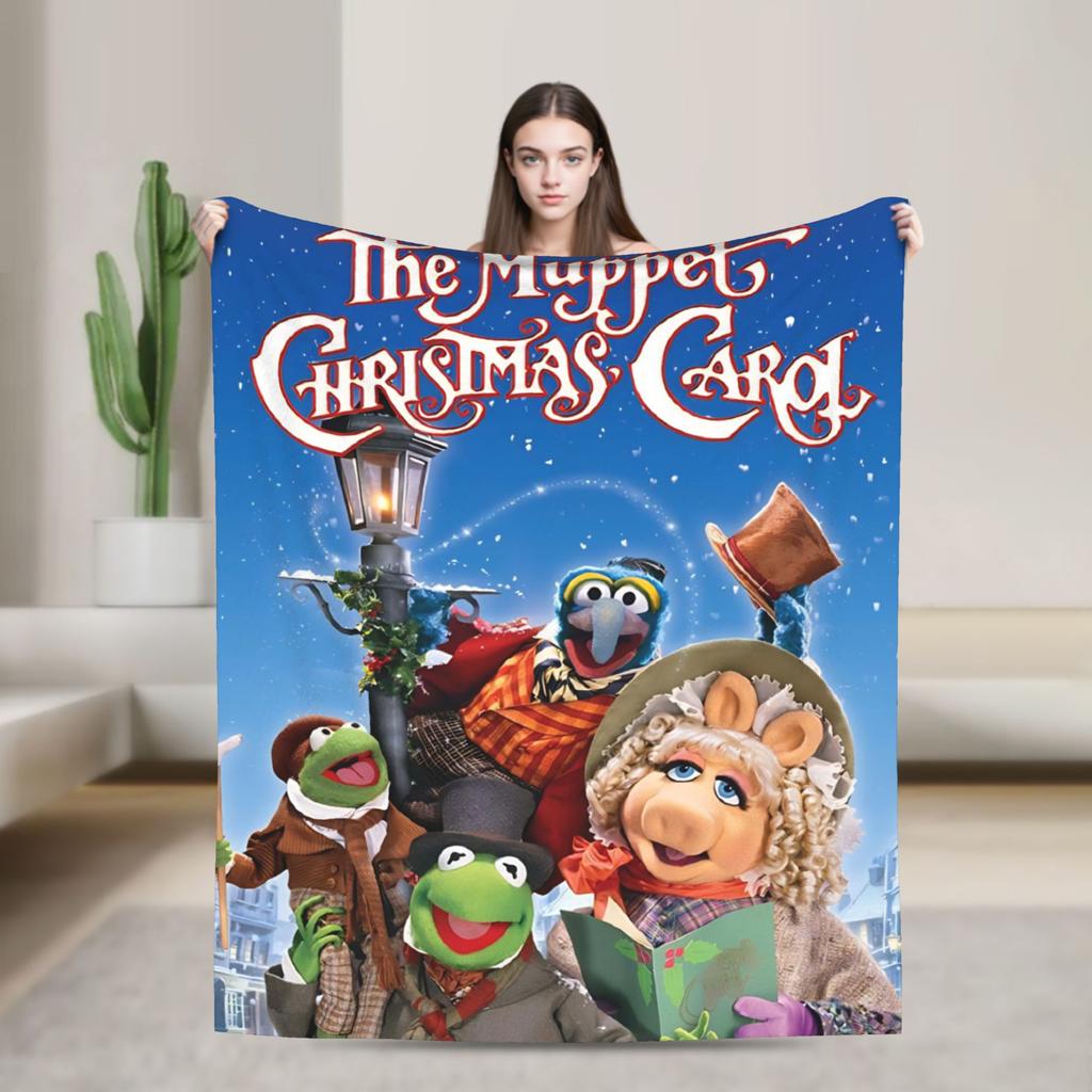 The Muppet Christmas Carol Plush Blanket Girls Boys Flannel Throw Blanket For Home Decor Soft Custom Bedspread Birthday Gift