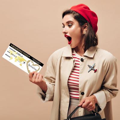 Скретч-карты посадочного талона Набор для DIY - Двойной сюрприз для свадьбы и дня рождения, Креативная игра-приглашение, подарок