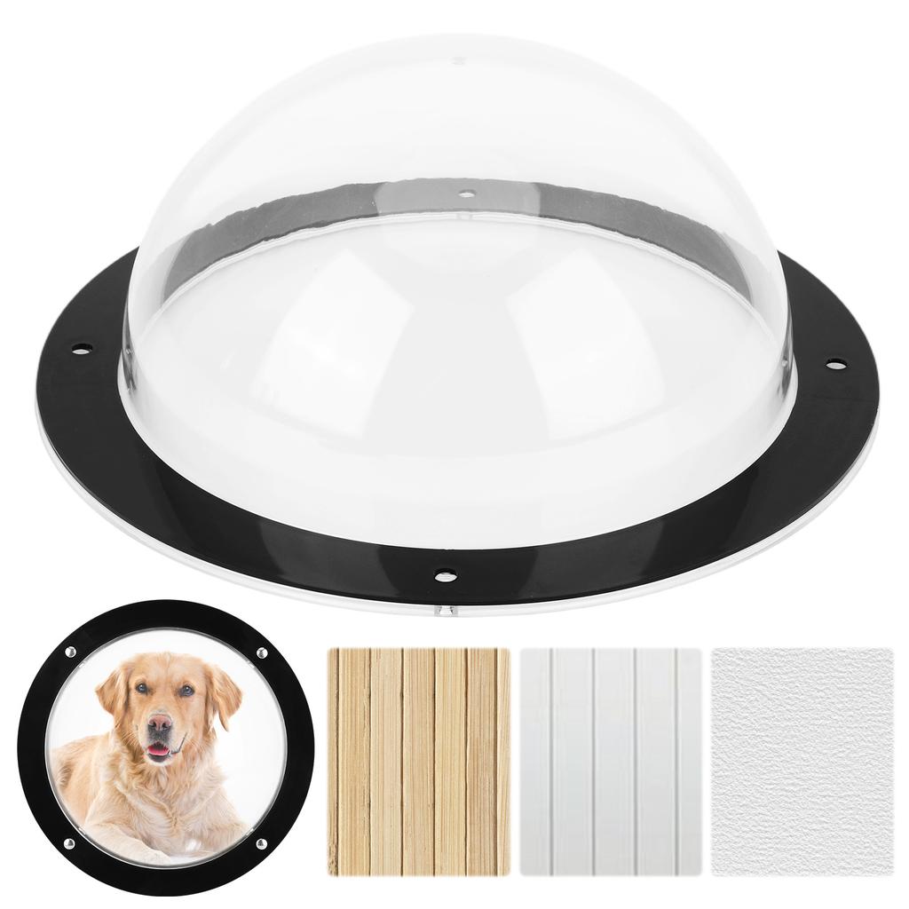 Dog Window for Fence Acrylic Clear View Dome Bubble Window - Dog Dome Window Cat Pets Dome Safe Ventilation Hole Pet Peek Window