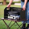 Tri-fold Stove Wind Shield Large Cooker Wind Protection Barbecue Tools Cookware Windshield Camping