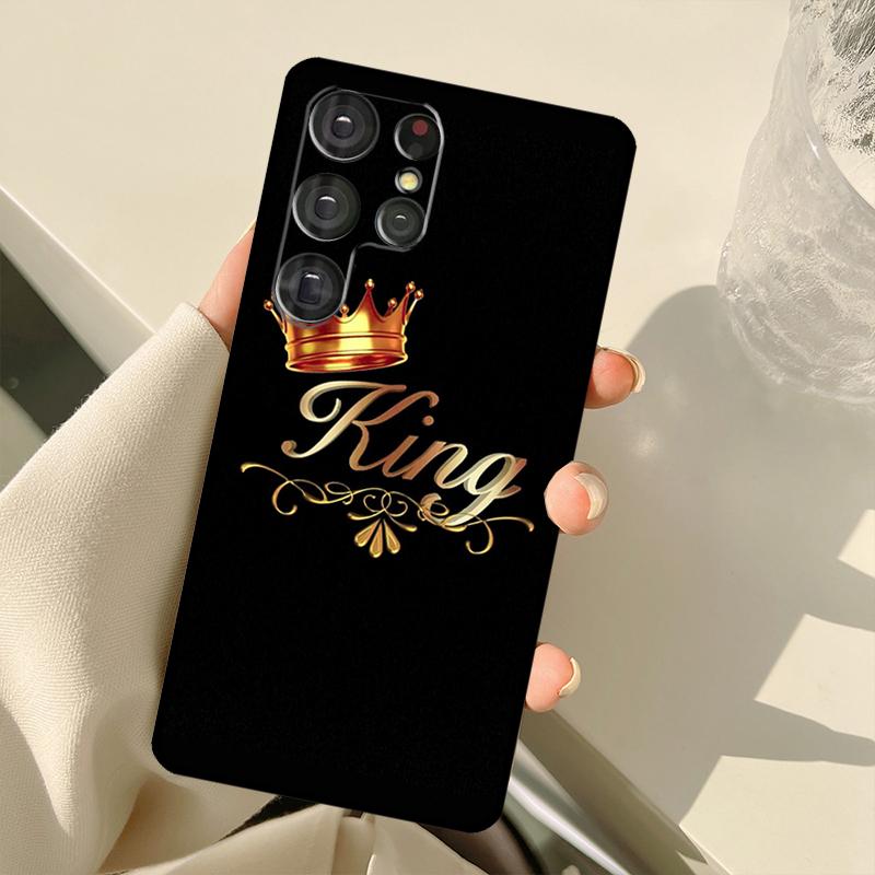 Чехол с короной Короля и Королевы для Samsung Galaxy S23 Ultra S21 S22 S24 S25 Ultra S9 S10 Plus S24 FE S20 FE Задняя крышка