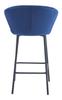 Gatta Stool - Navy Blue Velvet / Black Legs X 2