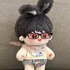 Plastic Doll Glasses 20CM Plush Doll Dollhouse Props Cute Mini Clear Lens Eyeglasses  Girl's Toy
