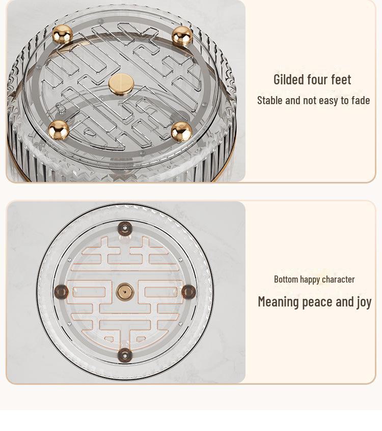 Вращающаяся пластиковая подставка для специй и органайзер для косметики