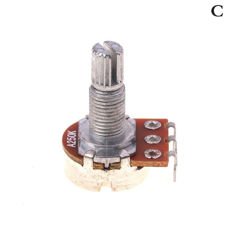A500K B500K A250K B250K A50K B50K A25K B25K Потенциометр Шлицевой Маленький Пот Электрогитара Бас Эффект Усилитель Тон Громкость 18 Мм Вал Части