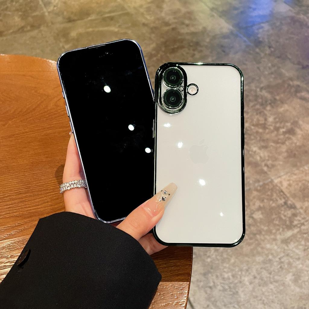 Чехол для полной защиты объектива iPhone 16 15 14 13 12 11 Pro Max, чехол с роскошным покрытием, прозрачный силиконовый мягкий чехол для 16 ProMax