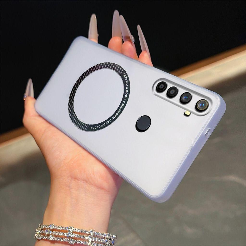 Магнитный Полупрозрачный Матовый Чехол для Телефона для realme 5 Pro Мягкий ТПУ Ударопрочный Чехол