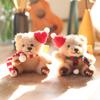 Scarf Christmas Bear Plush Doll Anti-lost Bag Decoration Christmas Hat Pendant  Kindergarten Gifts