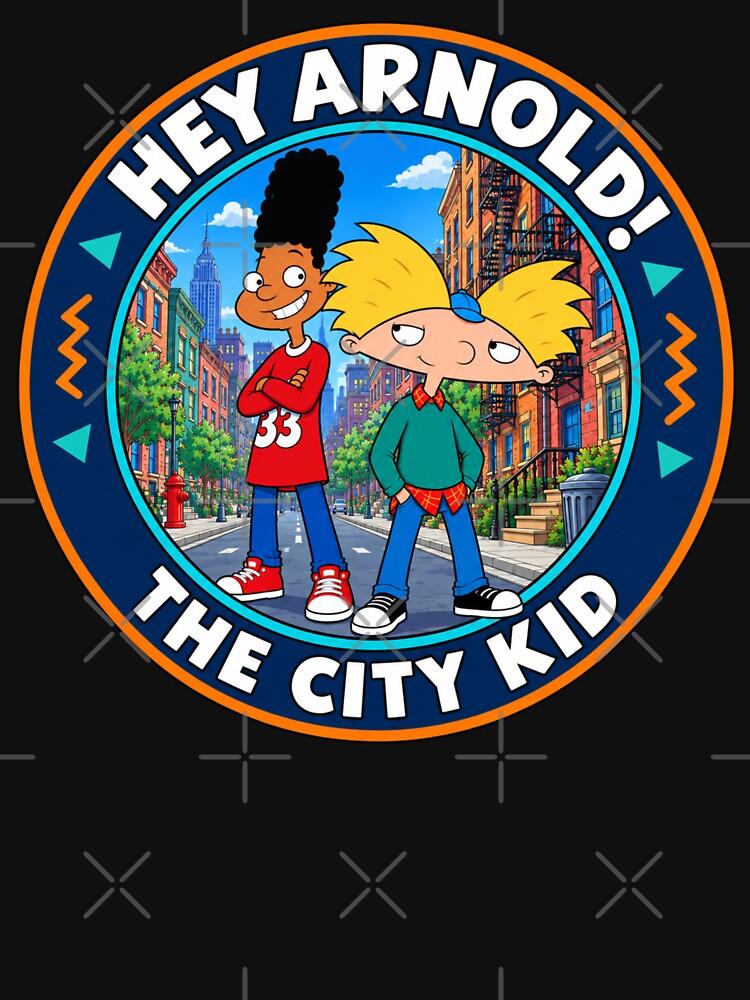 Hey Arnold! Hey Arnold The City Kid Retro Badge - Hey Arnold Drawing Anime 90s Art Classic Unisex T-Shirt