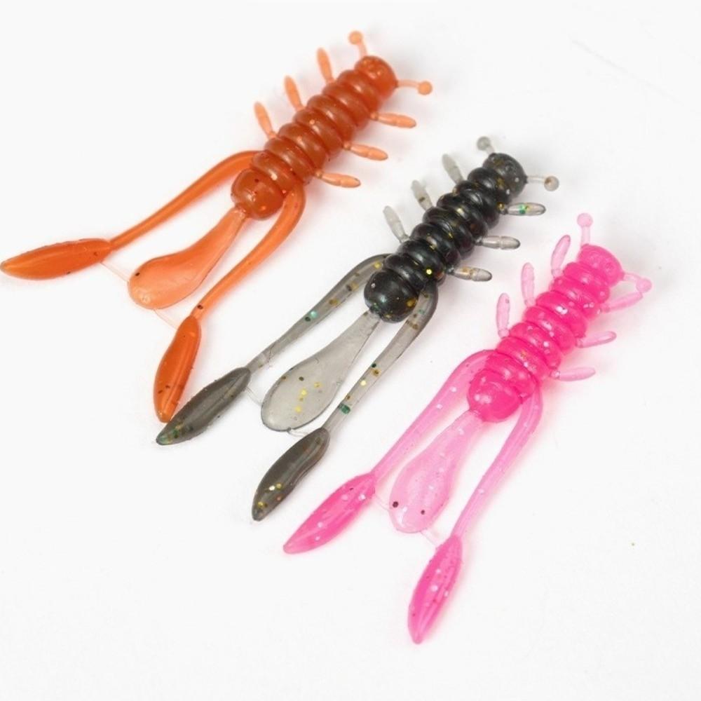 40pcs/lot Fishing Lures Soft Material Soft Fishing Lures Mini Soft Lure Larva For Bass