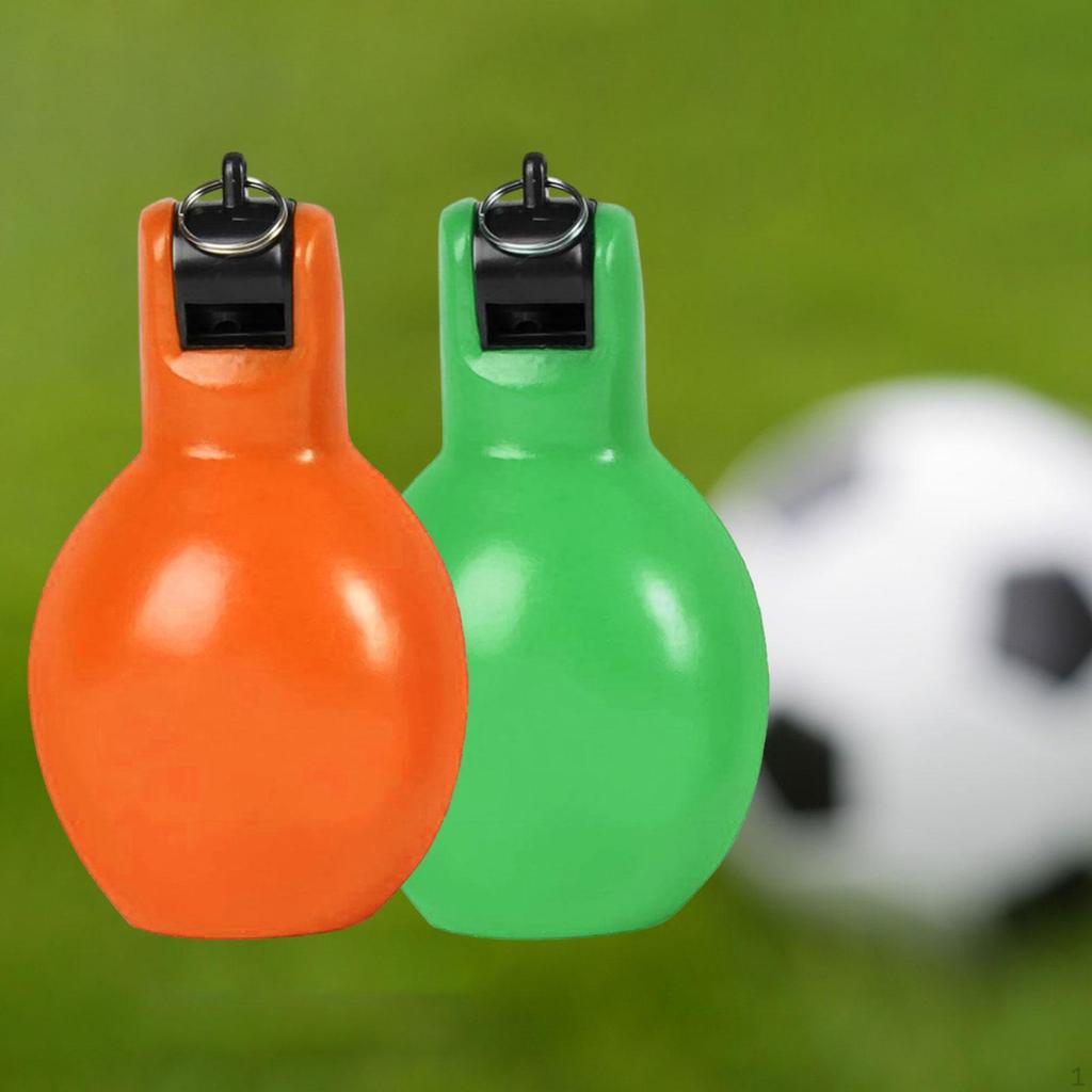 2 Pieces Hand Squeeze Whistles Trainer Whistle Portable Soft Loud Sports for Camping