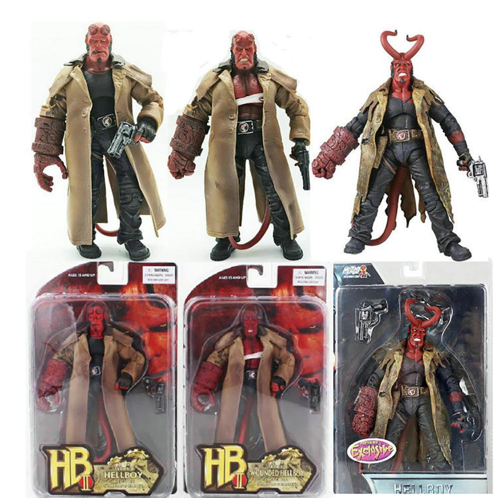 Mezco Studio Хеллбой 7 дюймов Фигурка Аниме Вариант в Тренче Хеллбой Самаритянин ПВХ Фигурка Хеллбоя Модель Игрушка Кукла Коллекционный Подарок