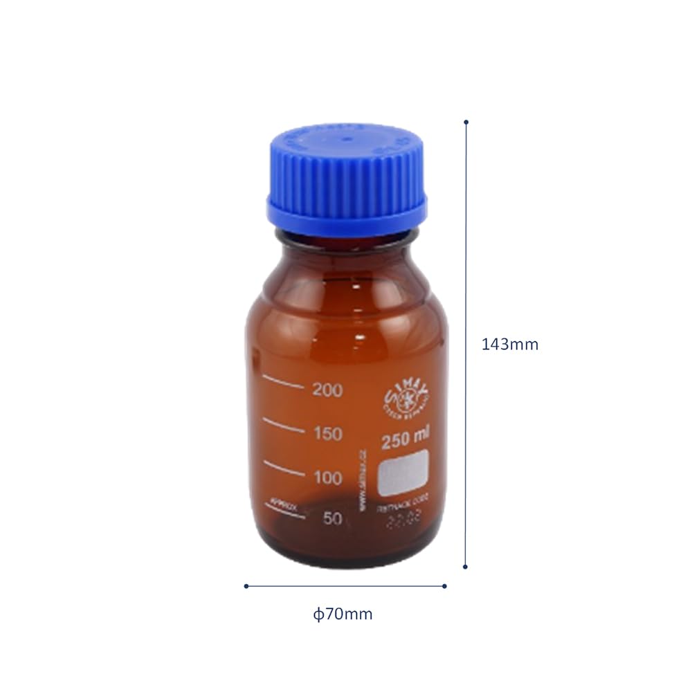 Simax Screw-Cap Medium Bottle (Light-Proof), 250mL /3-6006-02