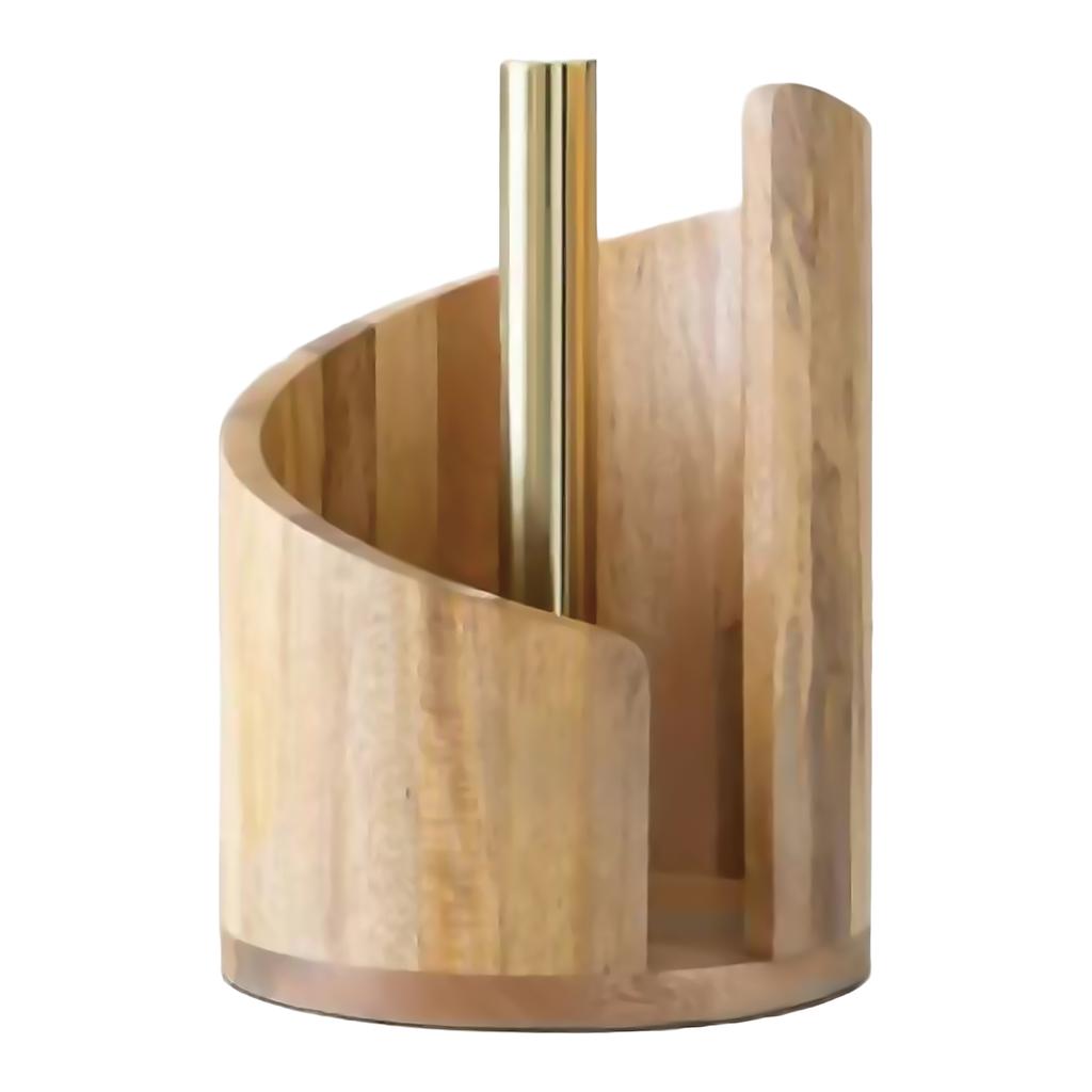 Деревянный Настольный Держатель для Бумажных Полотенец Держатель для Рулонной Бумаги Органайзер С Нескользящей Основой Диспенсер для Салфеток для Ванной Кухни Стола