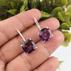 Серьги из аметиста и серебра, серьги из стерлингового серебра 925 пробы для подарка, красивые серебряные серьги ручной работы для свадебного подарка