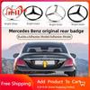 EVW5   For AMG Benz 3D ABS silver/Black car rear Tail Trunk emblem badge sticker Decals For Mercedes Benz W177 19-21 Year A-Class model