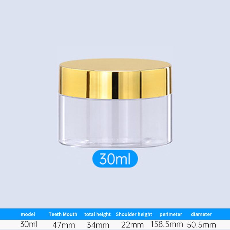 5Pcs Travel Face Cream Jar Empty Plastic Cosmetic Makeup Bottle 20Ml 30Ml 50Ml Transparent Storage Container Refillable Bottles