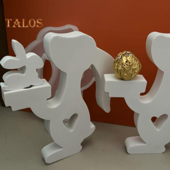 Силиконовая форма «Пасхальный кролик» для поделок своими руками Силиконовые формы «Кролик» для лепки из глины Легкосъемные литейные формы Многоразовые формы для мыла «Кролик»