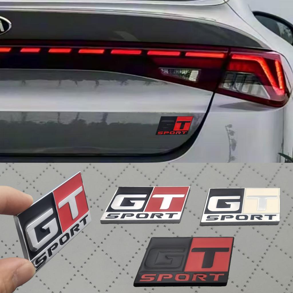 1 шт. 3D Металлический Логотип GT SPORT Значок на Переднюю Решетку Радиатора Автомобиля, Наклейка-Эмблема на Боковое Крыло, Задний Багажник для Стайлинга Кузова Автомобиля, Декоративные Аксессуары