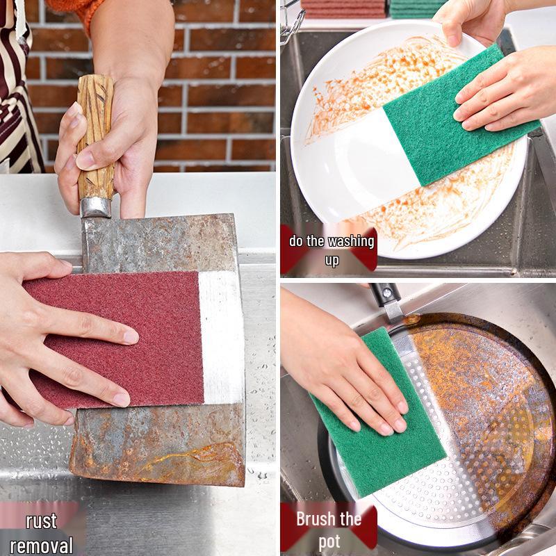 Наждачная губка для мытья посуды Кухонная щетка - Для мытья посуды, кастрюль, ткани и удаления ржавчины
