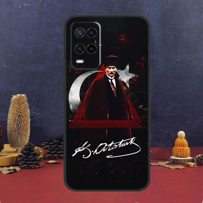 Турция Мустафа Кемаль Ататюрк Для OPPO A58 A78 A98 A15 A16 A17 A76 A96 A77 A52 A72 A5 A9 A79 A94 A74 A57S A53S A54S Чехол