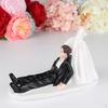 Funny Wedding Religating Groom Resin Figure Cake Stand Topper
