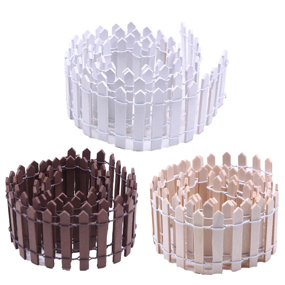 Tiny Landscape Fence Doll House Gardening Decoration Fence Wooden Fence 5x90cm DIY Crafts For Adorning Succulents Flower Pots