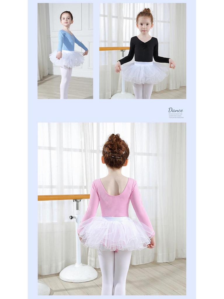 Girls' Tulle Dance Skirt - Short, Puffy, Pink & White Options, Summer Practice Wear