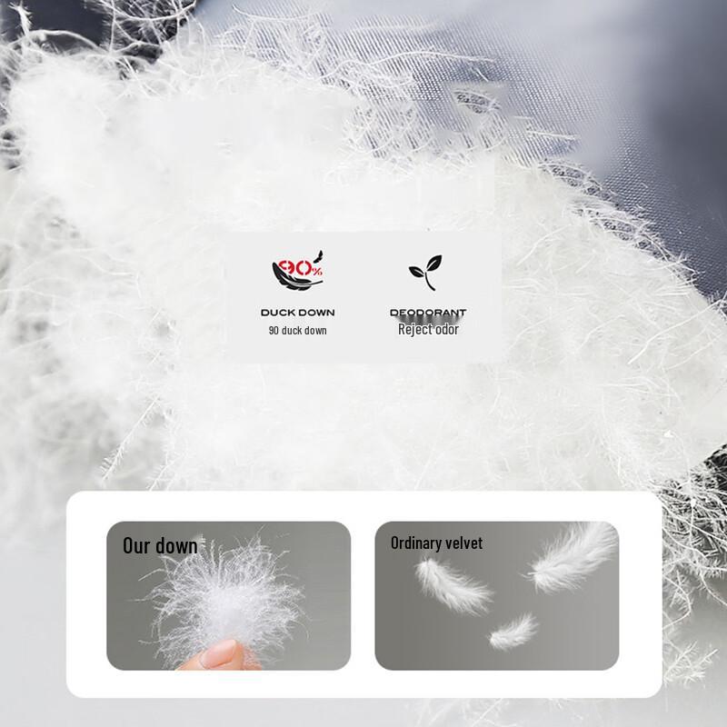 Зимняя куртка с капюшоном и утиным пухом Duoduojia для мальчиков, приталенного силуэта