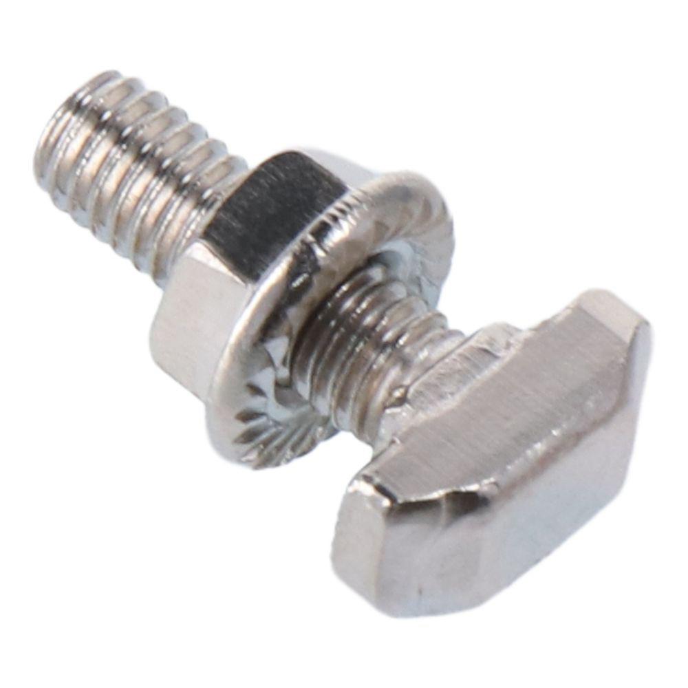 20 Sets Carbon Steel M6 Hexagon Flange Nut Set Silver T Shape Stud Sliding Screw