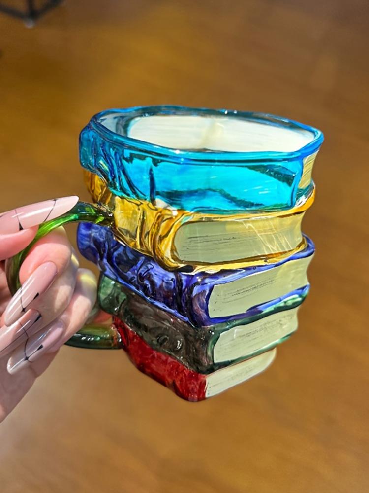 3D Расписная Книжная Кружка Износостойкая Уникальная Ручной Работы Чашка для Напитков Многоцелевая Новинка Водная Кружка для Пива Вина Сока Чая Кофе