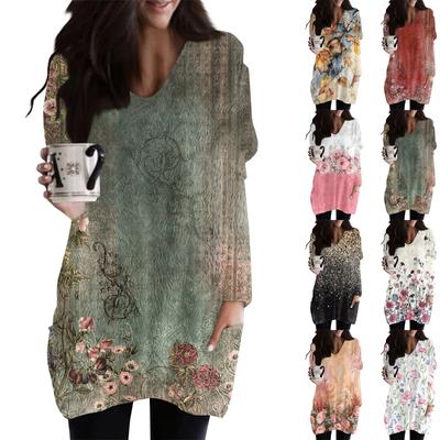 Женская зимняя одежда Женская толстовка с длинным рукавом из французского кашемира с принтом