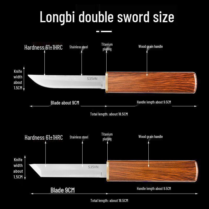 Набор ножей для чистки в двойном стиле «Дракон и Феникс» - Утолщенный дизайн «Мандариновая утка», Идеально подходит для фруктов и барбекю