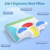 1pc Memory Foam Cervical Pillow 2 In 1 Ergonomic Contour Orthopedic Pillow for Neck Pain Contoured Support Pillows Neck Pillow