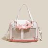 PU Leather Goth Transparent Pocket PVC Y2K Anime Display Bag Shoulder Ita Bag  Daily
