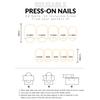 24pcs Women Full Cover Stick on Nails Strawberry Pattern Artificial Nails for DIY Nail Design Art Salon