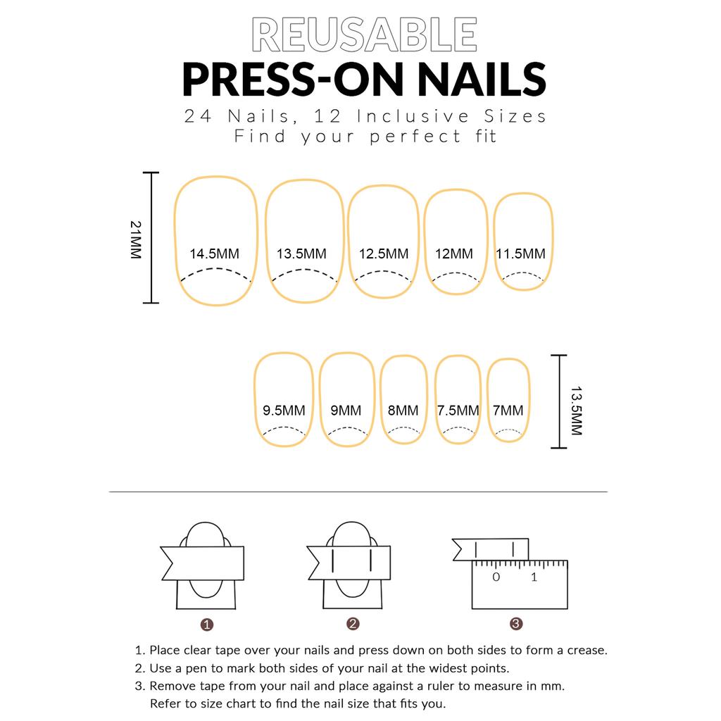24pcs Women Full Cover Stick on Nails Strawberry Pattern Artificial Nails for DIY Nail Design Art Salon