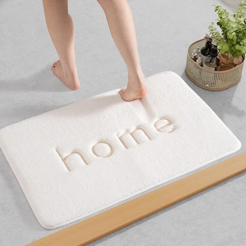 Плюшевый коврик для ванной с эффектом памяти 50x120 см – Ультрамягкий и с медленным восстановлением, Супервпитывающий нескользящий коврик для ванной, Длинные коврики для ног