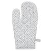 Printed Glove + Potholder 100% Cotton - Gray