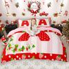 Homewish Постельное белье для девочек с рождественской монограммой, 2 шт./3 шт., Рождественское персонализированное постельное белье с буквой, Подарки на Новый год, Комплект постельного белья