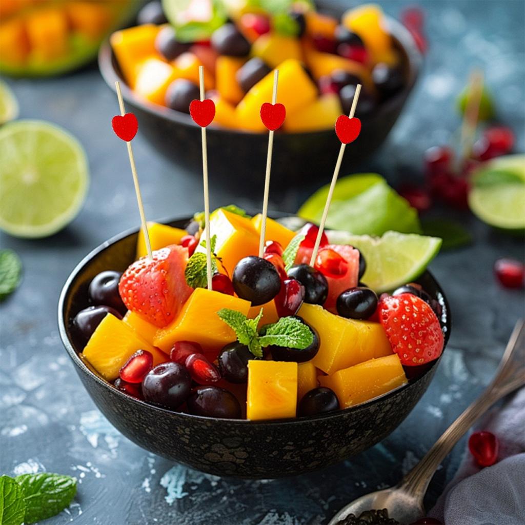 100 длинных красных палочек для коктейлей, зубочисток, сэндвичей, закусок и готовых шампуров, подходящих для дней рождения и свадеб