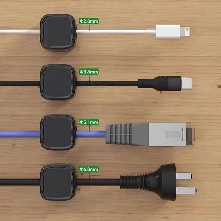 Самоклеящийся магнитный органайзер для кабелей для рабочего стола