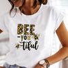 (Азиатский размер) Футболка с коротким рукавом, модная футболка, женская футболка с надписью «Пчела», милая милая одежда, повседневная женская футболка с принтом, женская футболка с графикой